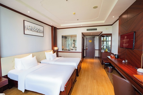 Ropa de cama de alta calidad y minibar
