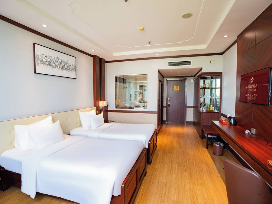 Ropa de cama de alta calidad y minibar