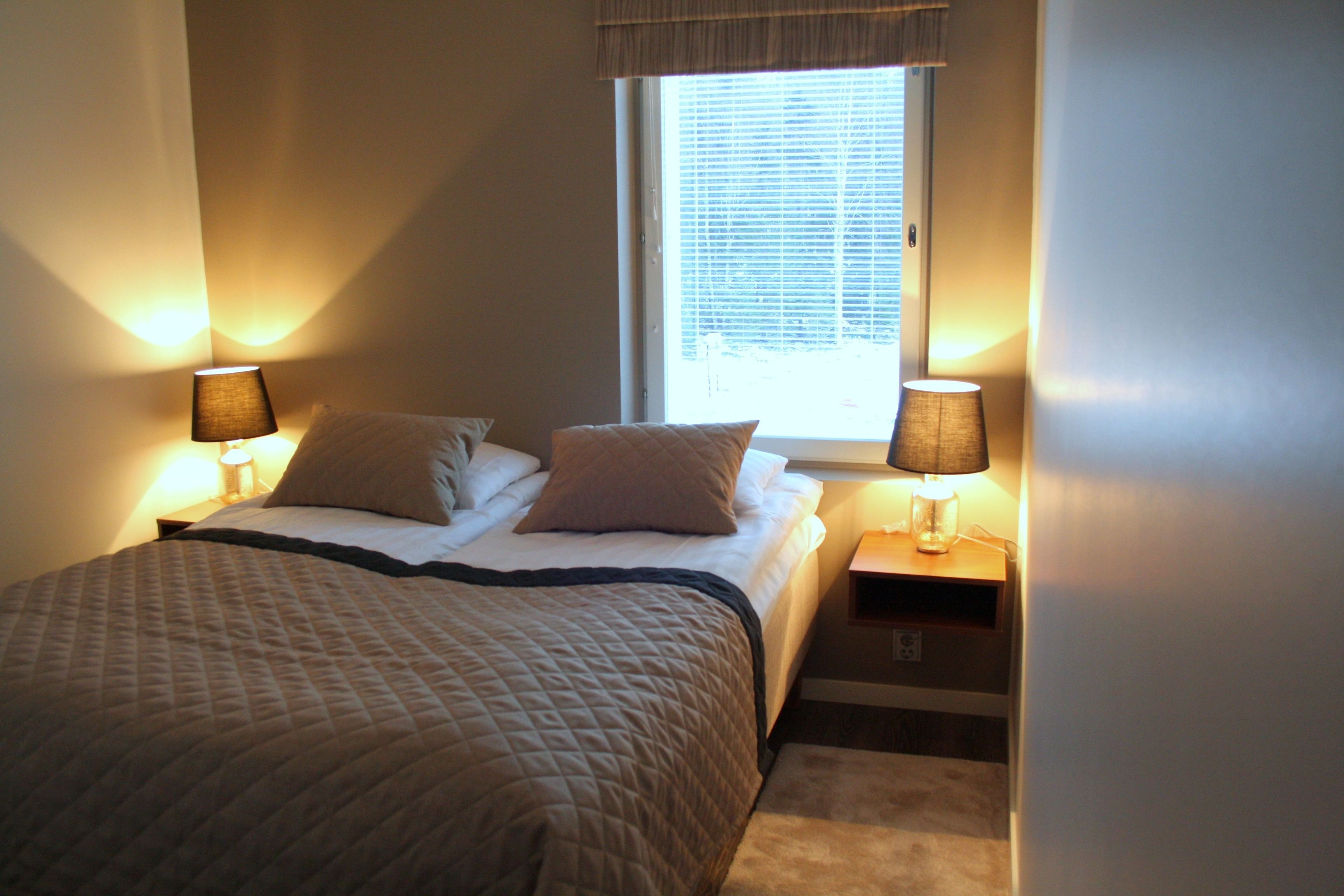 2 bedrooms, premium bedding, blackout curtains, soundproofing