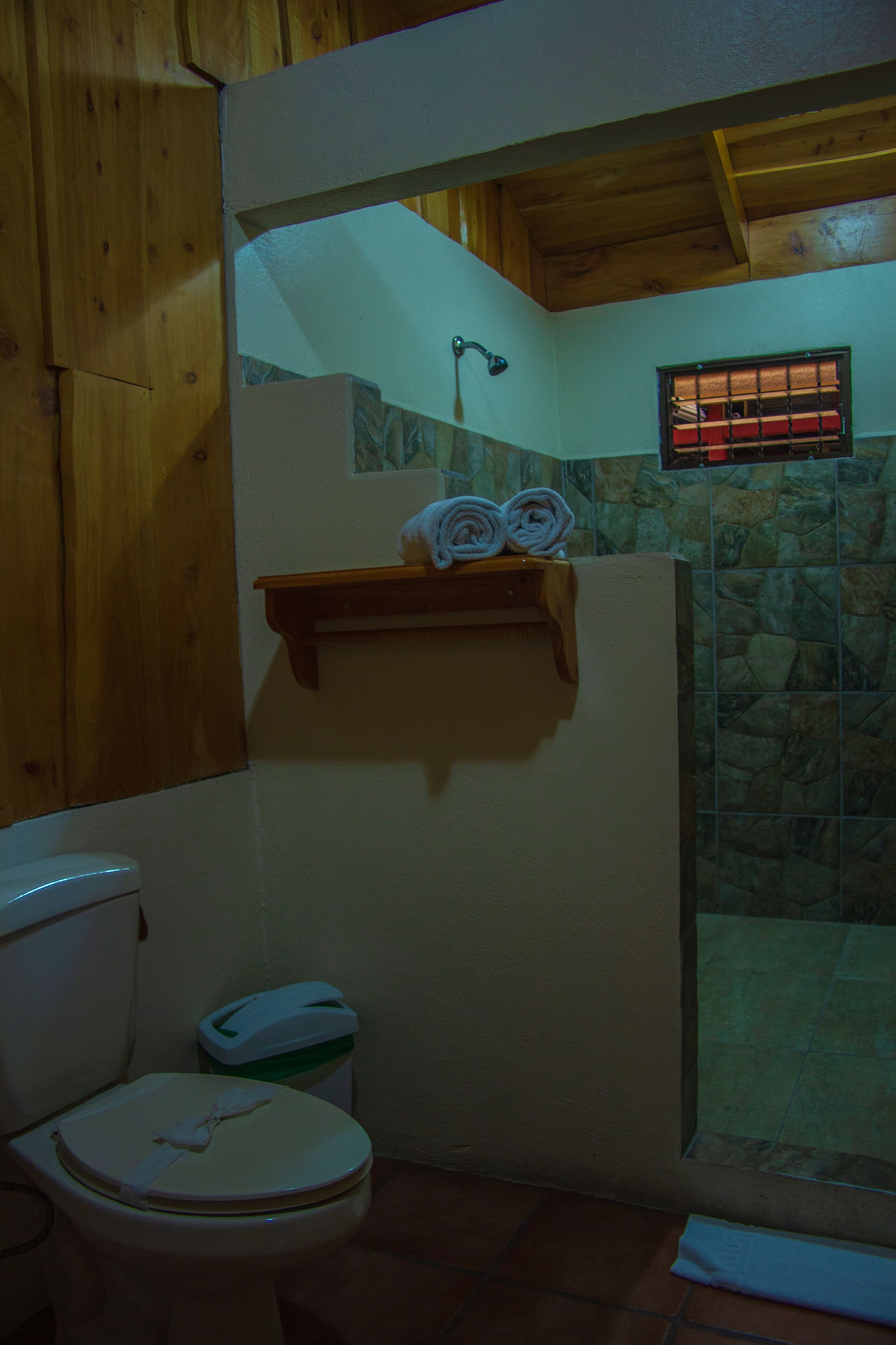 classic bungalow, garden view | bathroom | combined shower/bathtub, hair dryer, towels