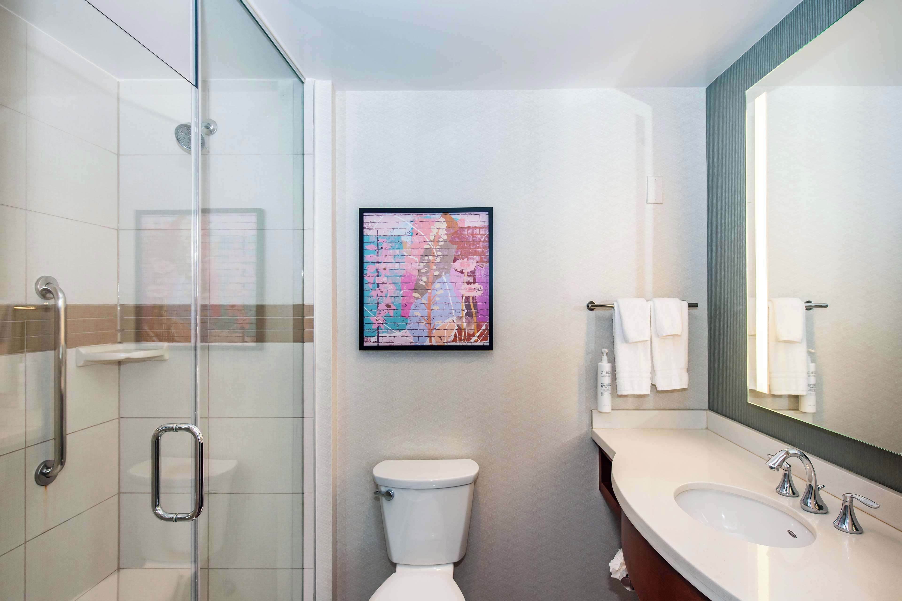 free toiletries, hair dryer, towels, soap