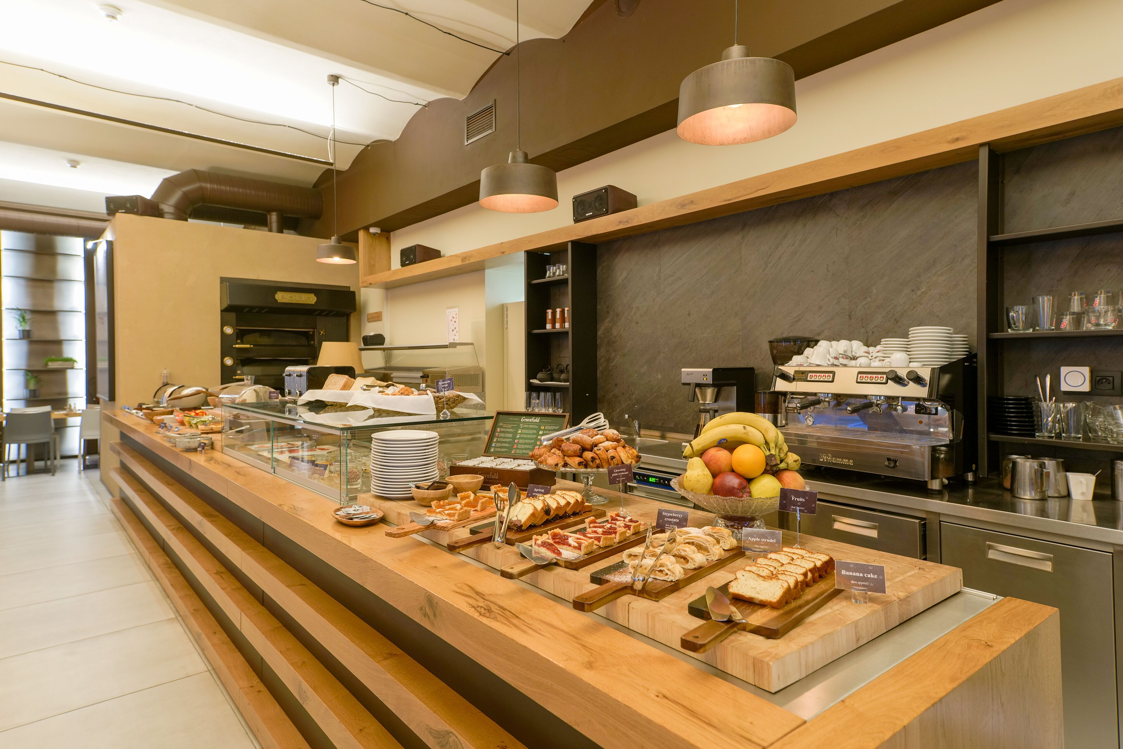 daily buffet breakfast (eur 15 per person)