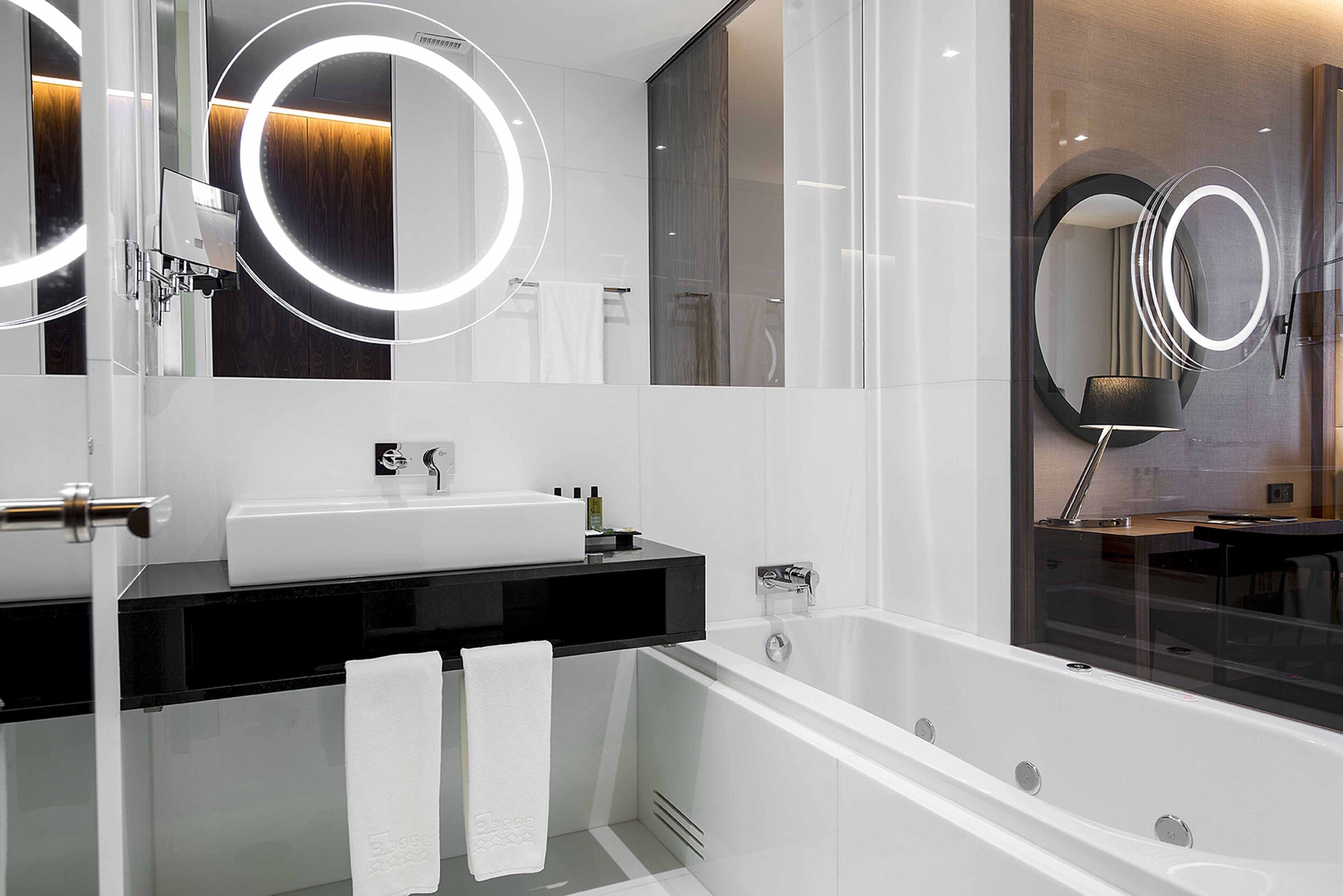 free toiletries, hair dryer, slippers, towels