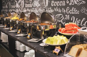 Daily buffet breakfast for a fee