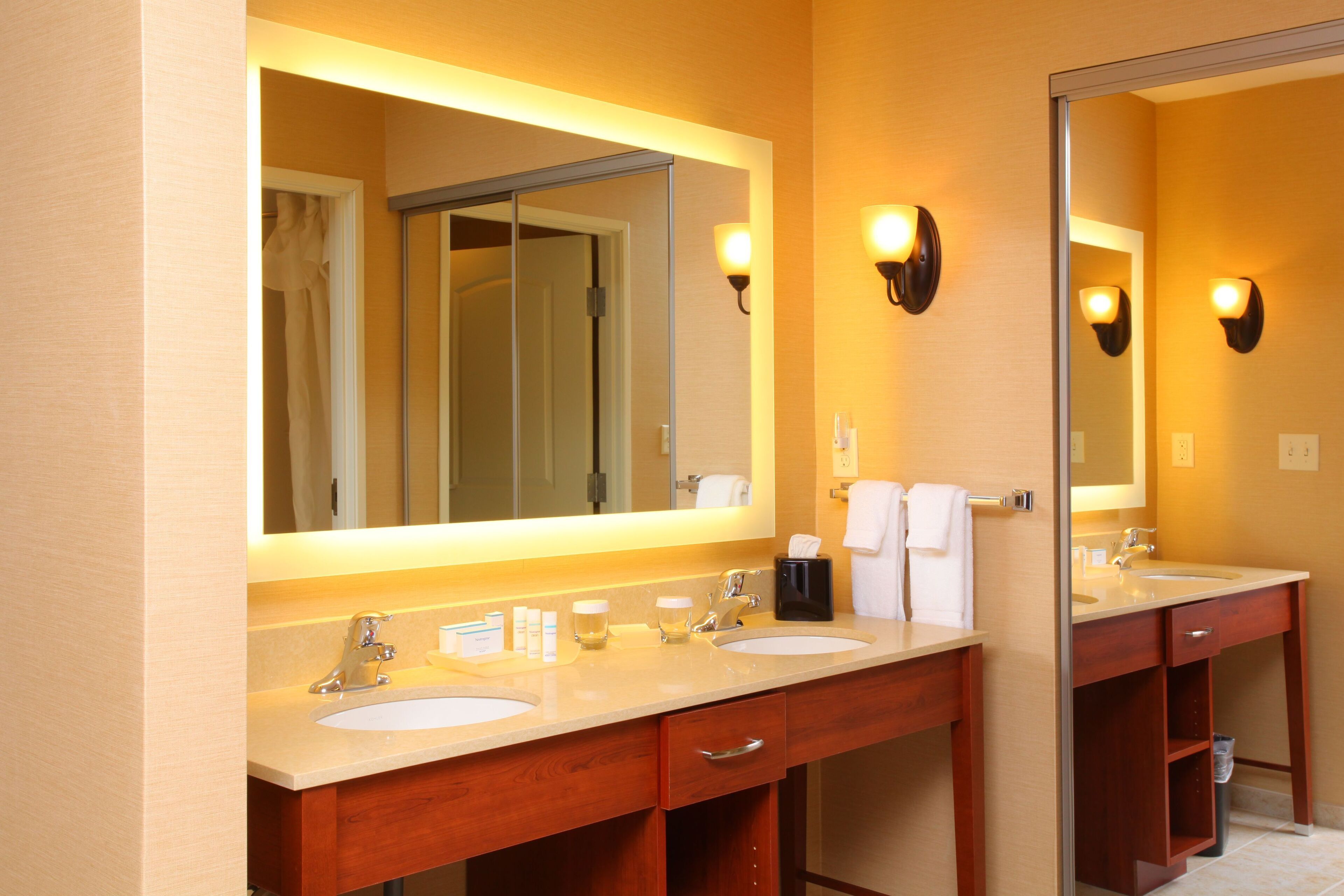 free toiletries, hair dryer, towels