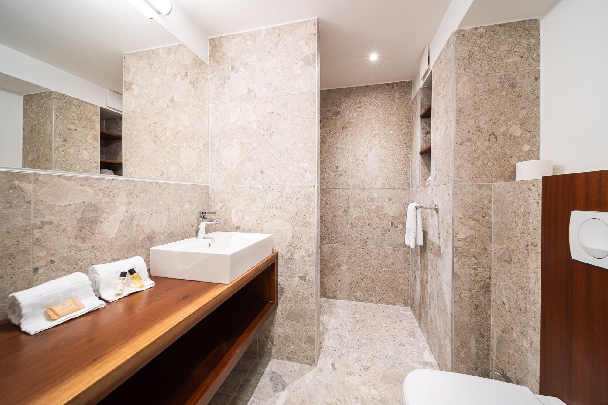 Hair dryer (on request), towels