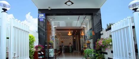 Majoituspaikan sisäänkäynti