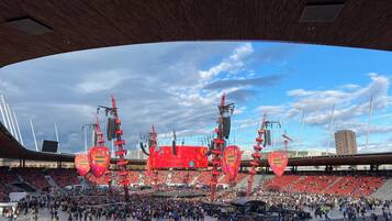 Vue sur la campagne depuis lâhĂ©bergement