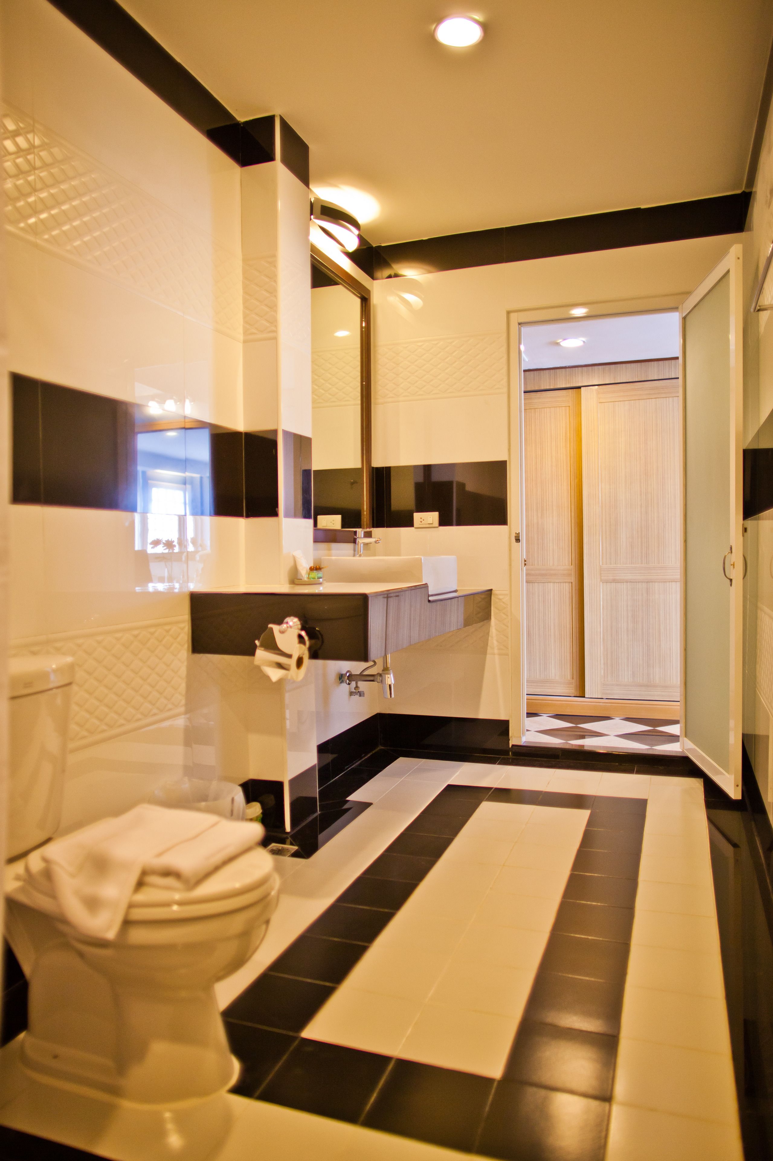 family room | bathroom | hair dryer, towels