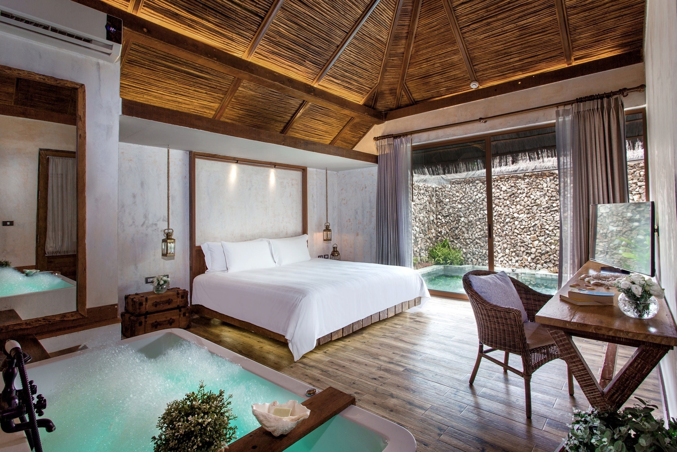 Two Bedroom Pool Villa (24-Hours Use of Room) | Free minibar items, in-room safe, desk, blackout curtains