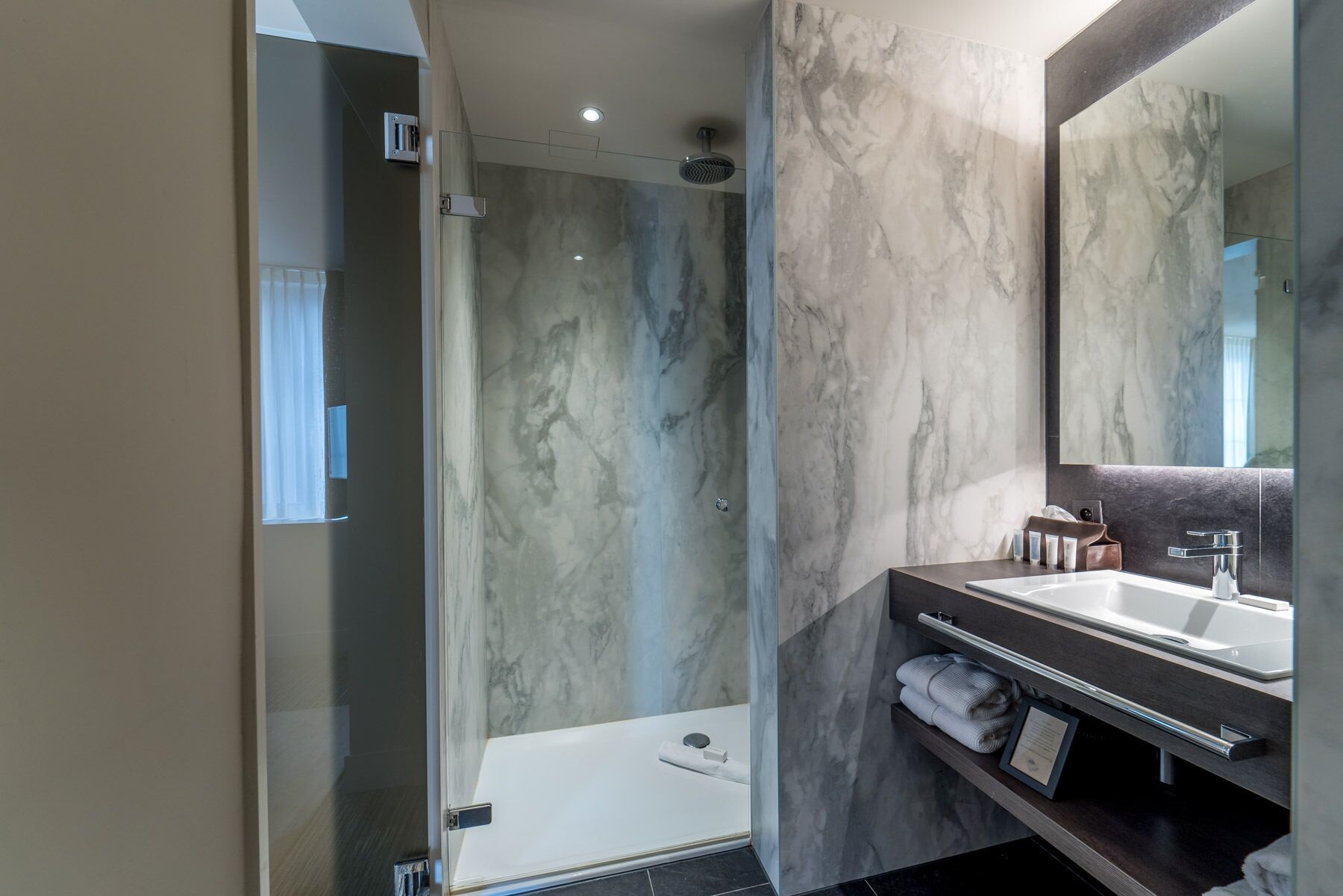 free toiletries, hair dryer, towels