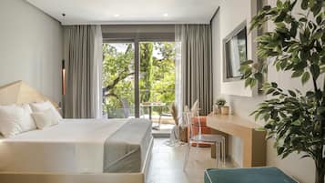 Classic Double Room, Balcony, Garden View | In-room safe, desk, laptop workspace, blackout drapes