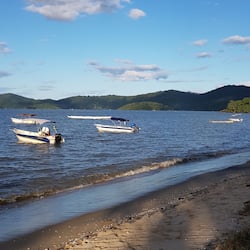 En la playa