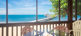 Modern Beachfront Casita with Dock and pool ON THE BEACH