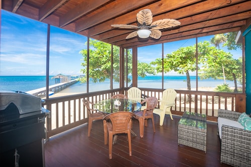 Modern Beachfront Casita with Dock and pool ON THE BEACH