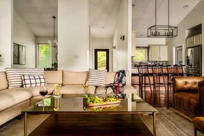 Smart TV, fireplace, video games