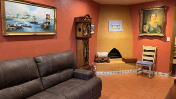 Smart-tv, eldstad och tv-spel