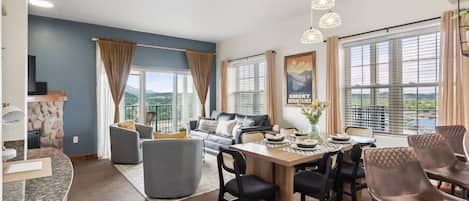 Smart TV, fireplace, streaming services, offices