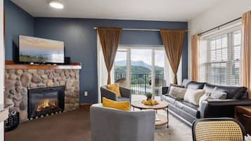 Smart TV, fireplace, streaming services, offices