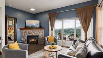 Smart TV, fireplace, streaming services, offices