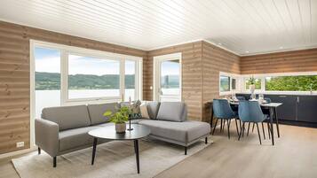 Smart-tv och eldstad