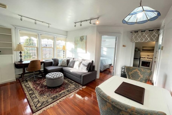 Living room and desk
