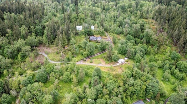 Aerial view - Valley View- best view, private acreage, ping pong (Gold Bar)