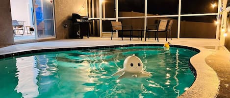 Outdoor pool, a heated pool