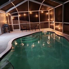 Outdoor pool, a heated pool