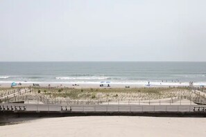 On the beach, beach towels