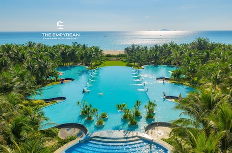 2 outdoor pools, open 6:00 AM to 8:00 PM, pool loungers