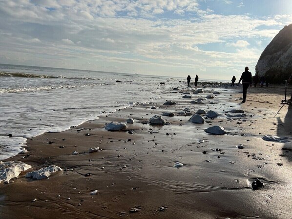 En la playa