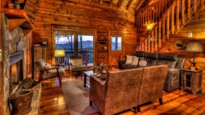 Cabin, 4 Bedrooms, Mountain View | Living room - Sunrise Summit by Escape to Blue Ridge (Blue Ridge)