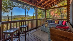 Cabin, 4 Bedrooms, Mountain View | Balcony view