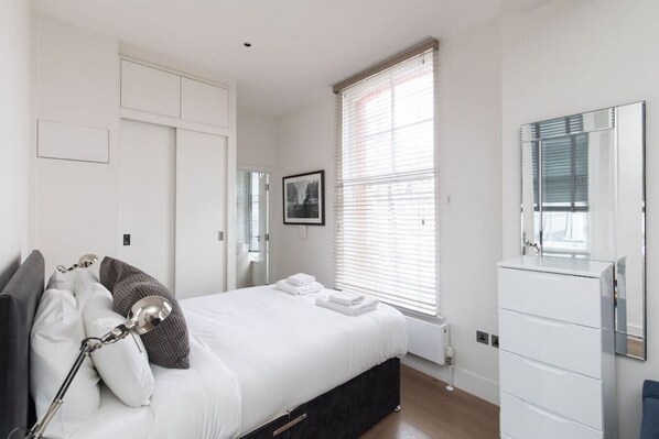 Desk, iron/ironing board, travel cot, free WiFi