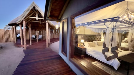 Superior Chalet | In-room safe. Kalahari Red Dunes Lodge l Ondili