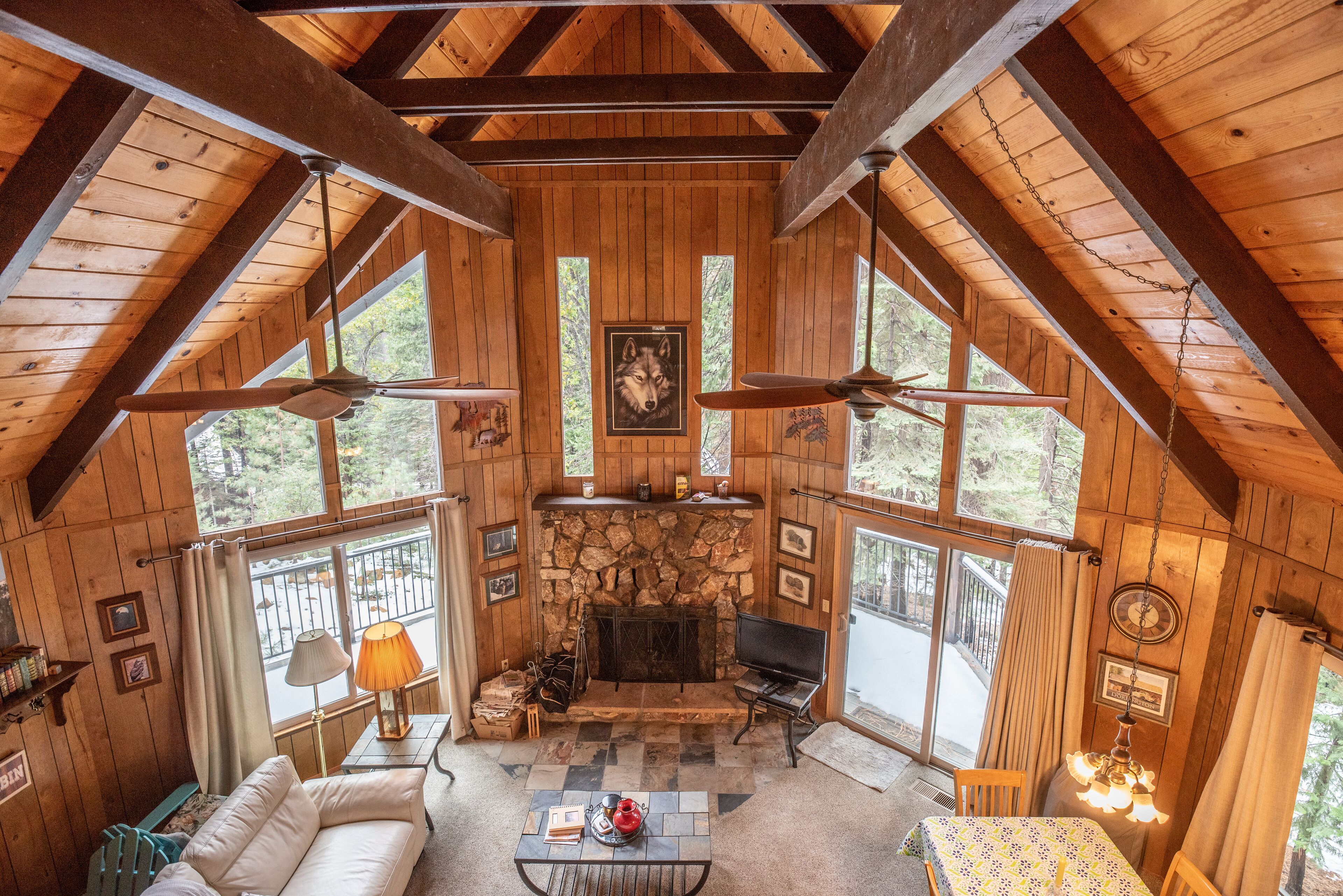 Smart TV, fireplace, DVD player, ping pong