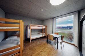 Escritorio, wifi gratis y ropa de cama