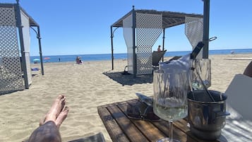En la playa