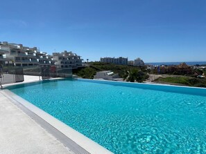 Outdoor pool - ALL COMFORT, SUPERB VIEW, large TERRACE Los Flamingos Ideal families (Estepona)