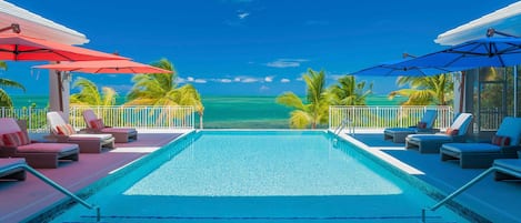 Piscine extérieure, piscine chauffée