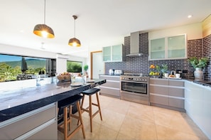 Fridge, microwave, dishwasher, toaster