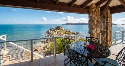 Secluded Oceanfront Caribbean Vacation Villa on Leverick Bay.