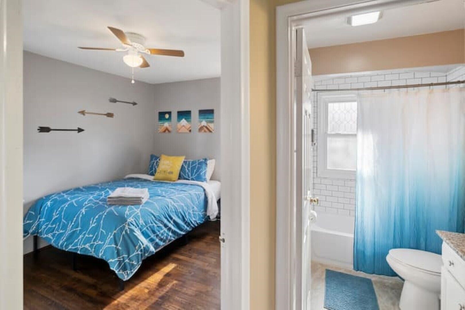 2 bedrooms, desk, iron/ironing board, free WiFi