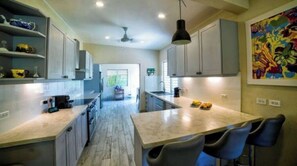 Fridge, oven, ice maker