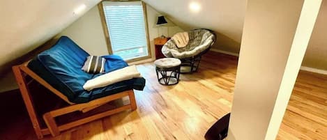 TV, DVD player, books