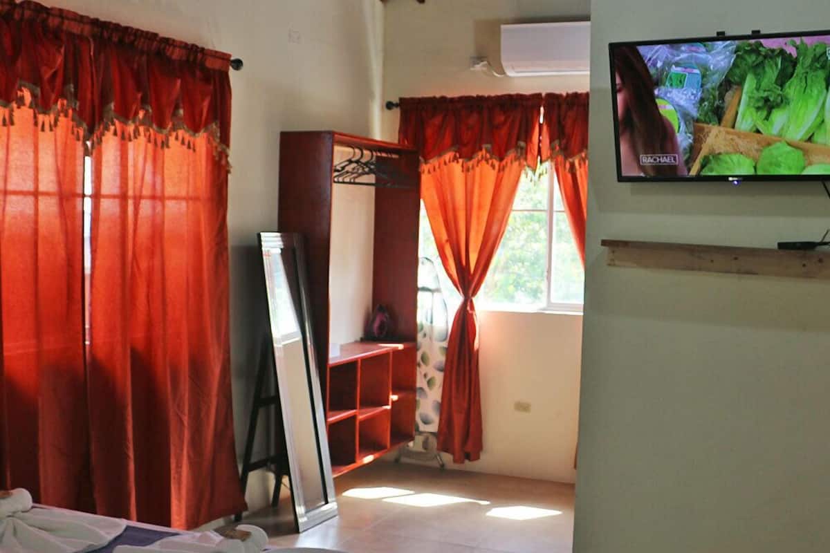 Full-sized fridge, microwave, oven, toaster