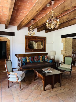 TV, fireplace - Rural house Mas Molines (Mont-ras)