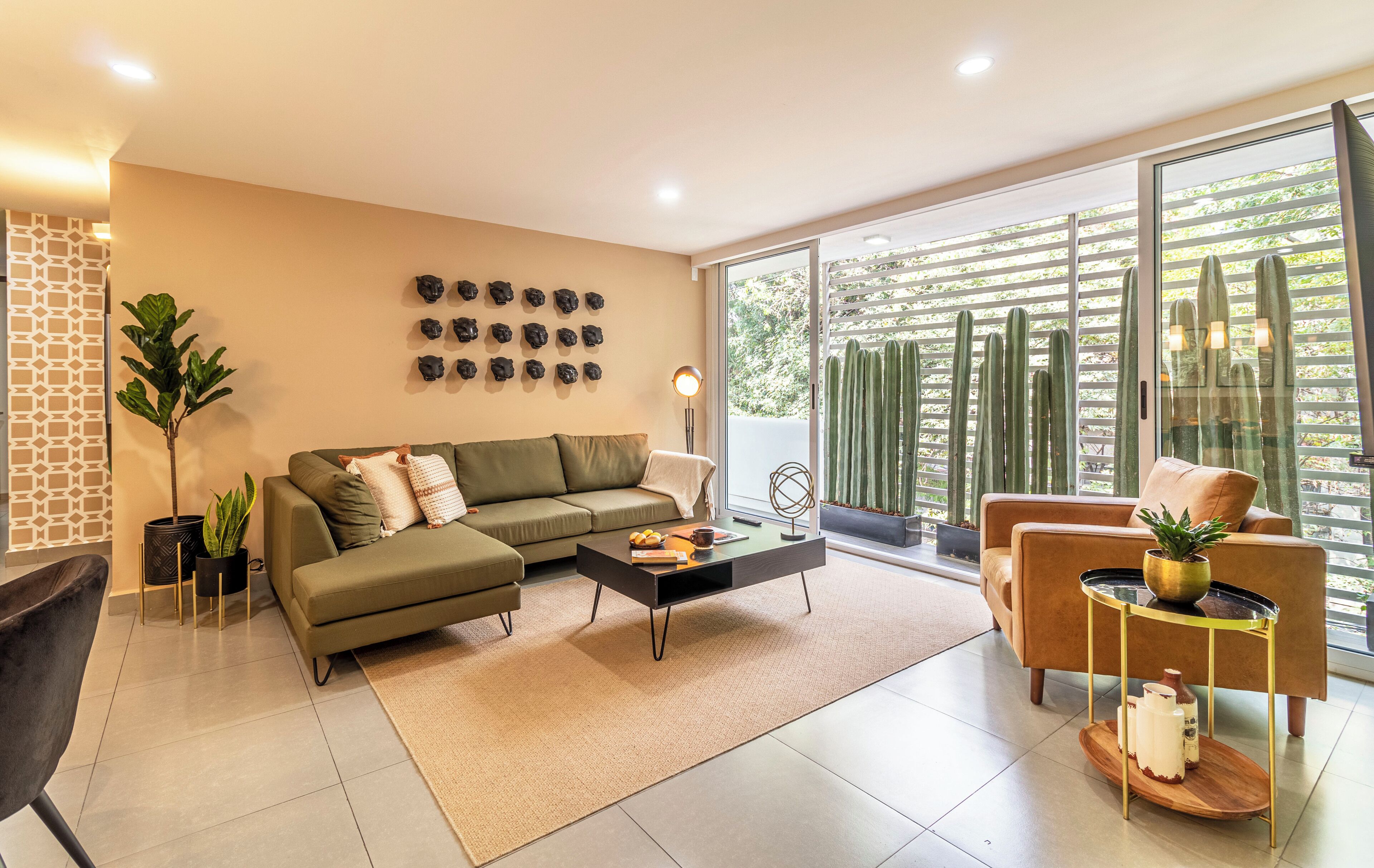 Superior Apartment | Living area | 52-inch LED TV with cable channels, TV