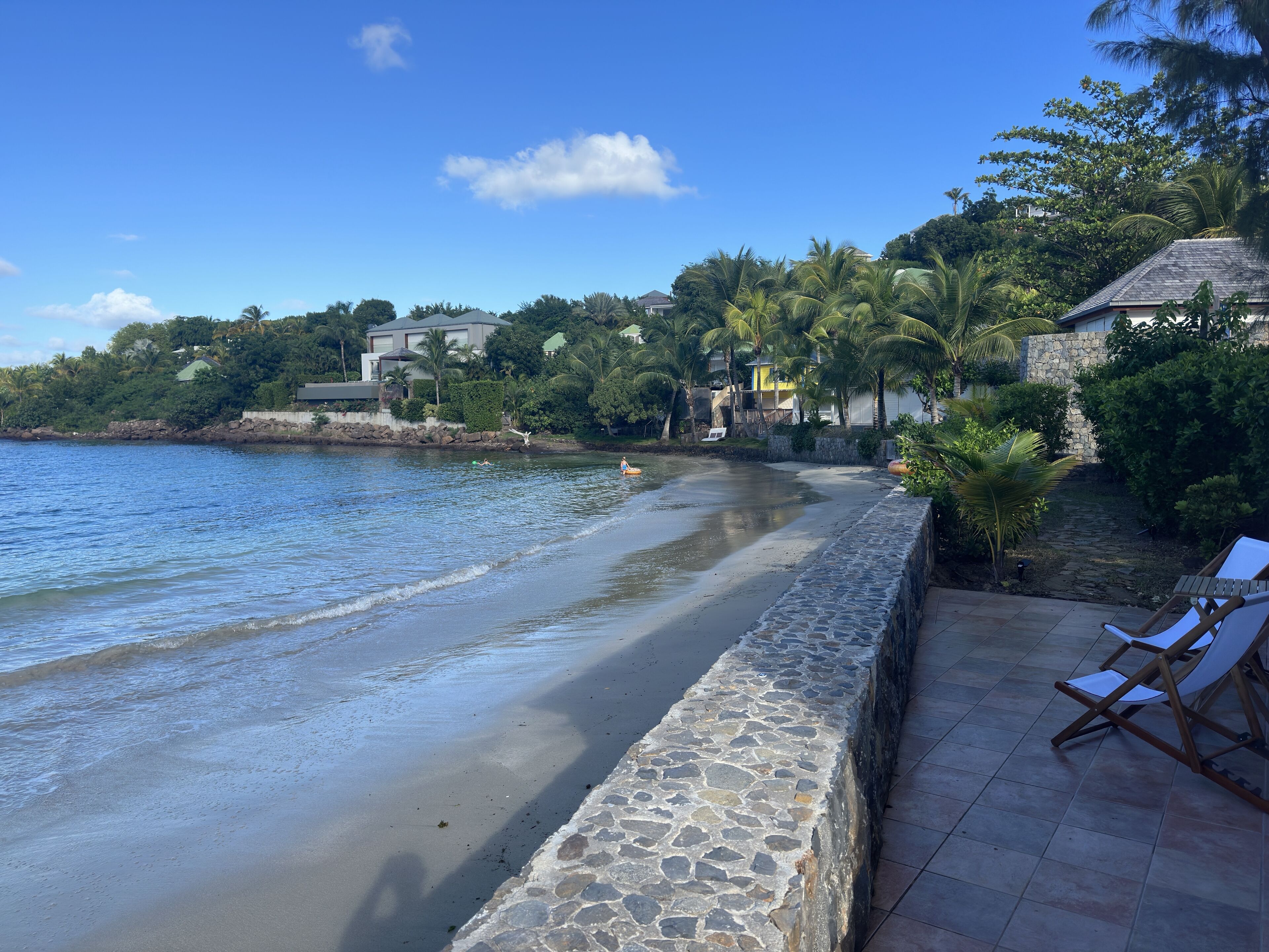 Am Strand, Liegestühle, Strandtücher